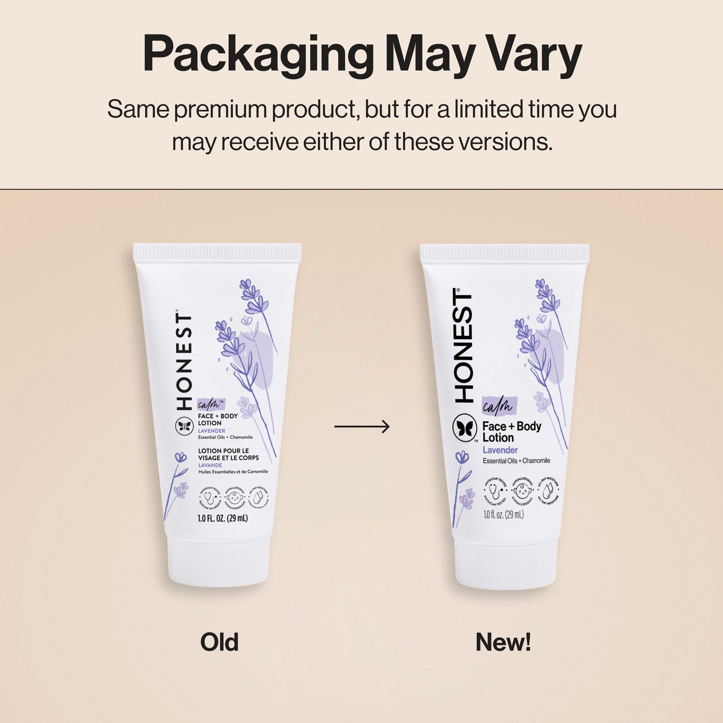 Face + Body Lotion, Travel Size, Calm