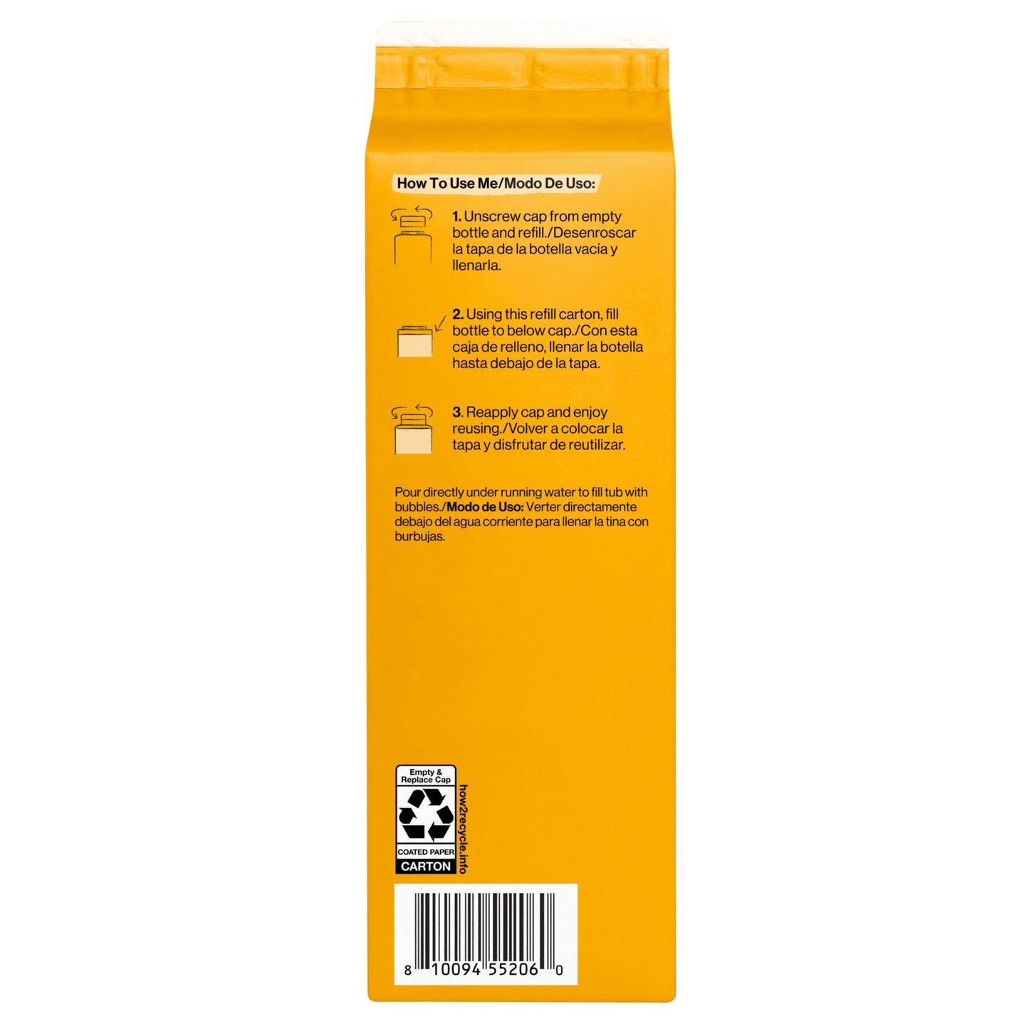 Bubble Bath, Carton Refill, Citrus Vanilla