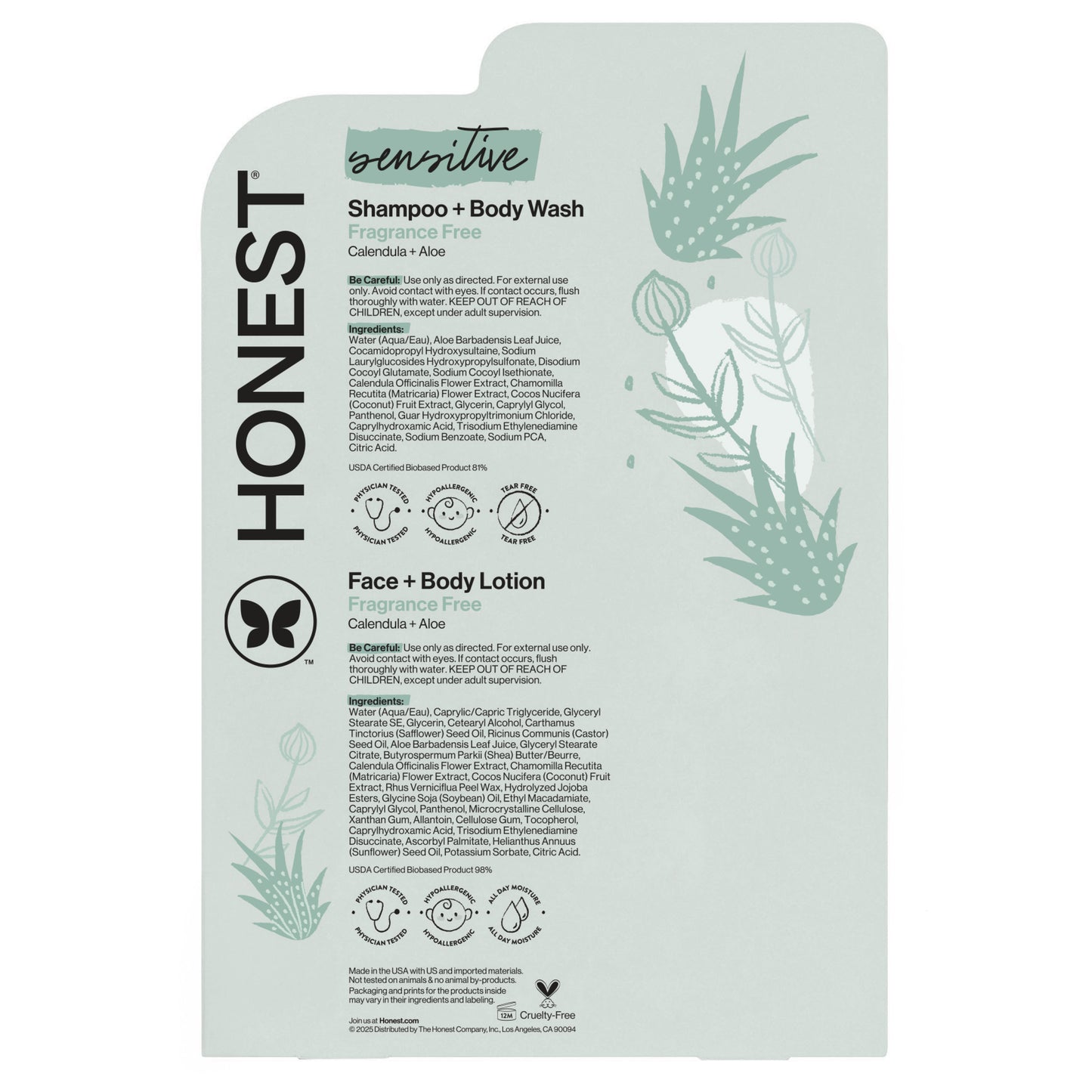 Shampoo + Lotion Duo, Sensitive