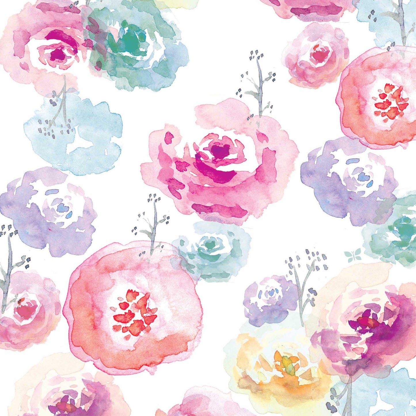 Diaper Cake, Rose Blossoms, Deluxe