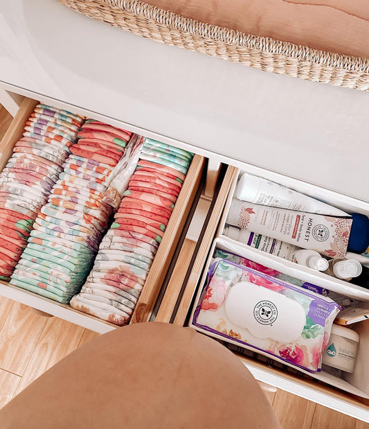 Pregnant woman with Honest diapers