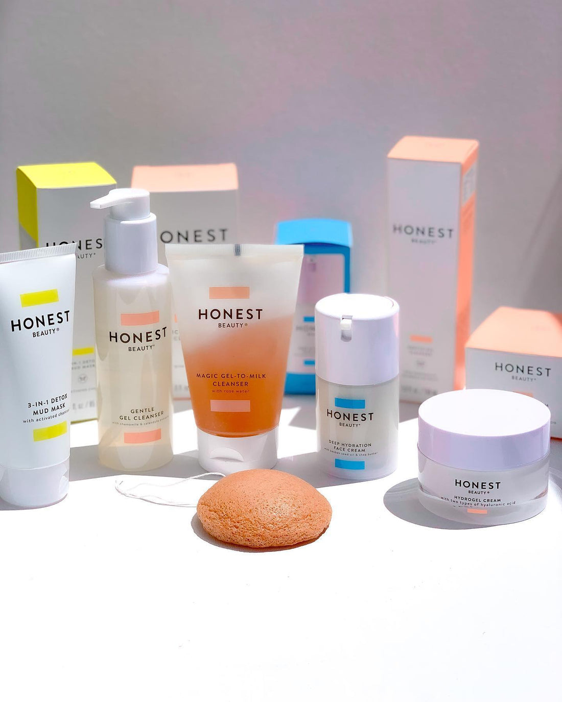 Various Honest skin care products