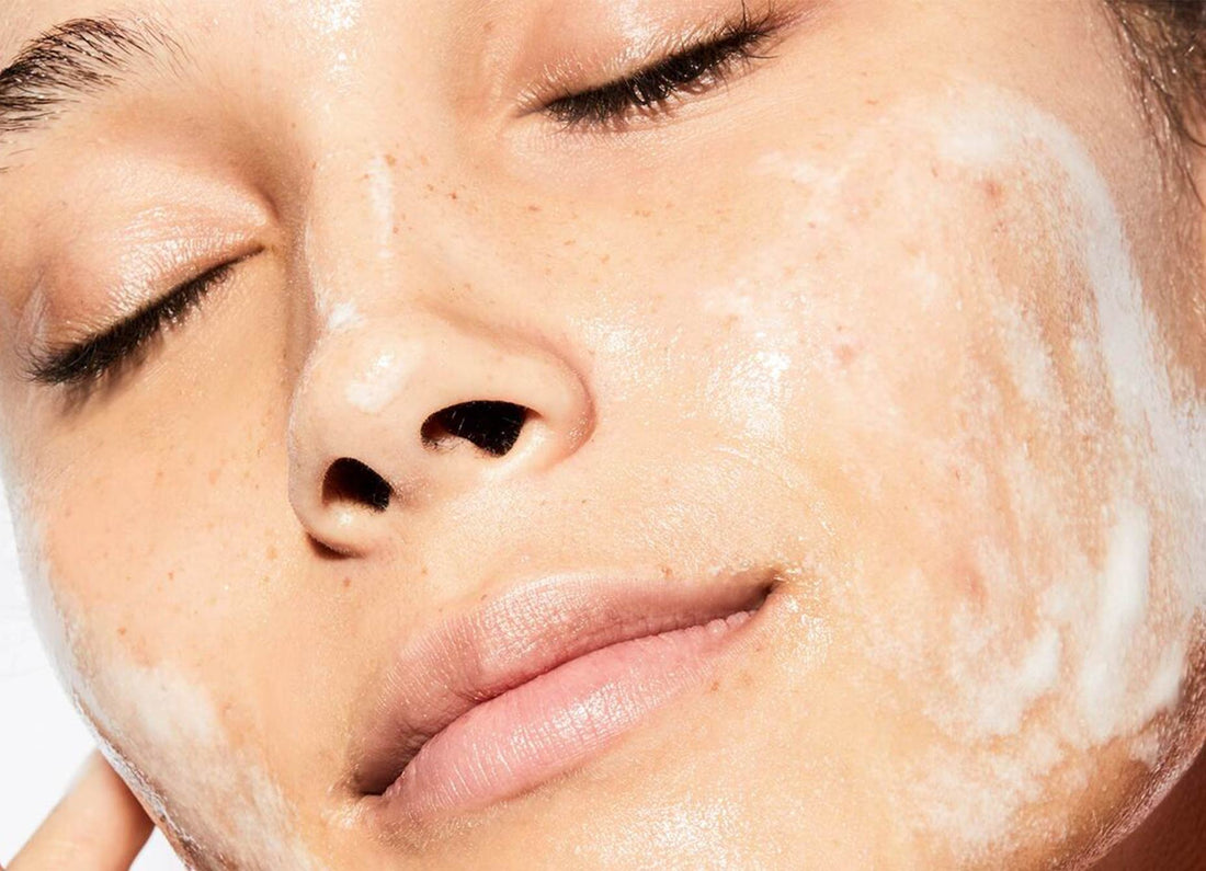 girl using gentle gel cleanser product