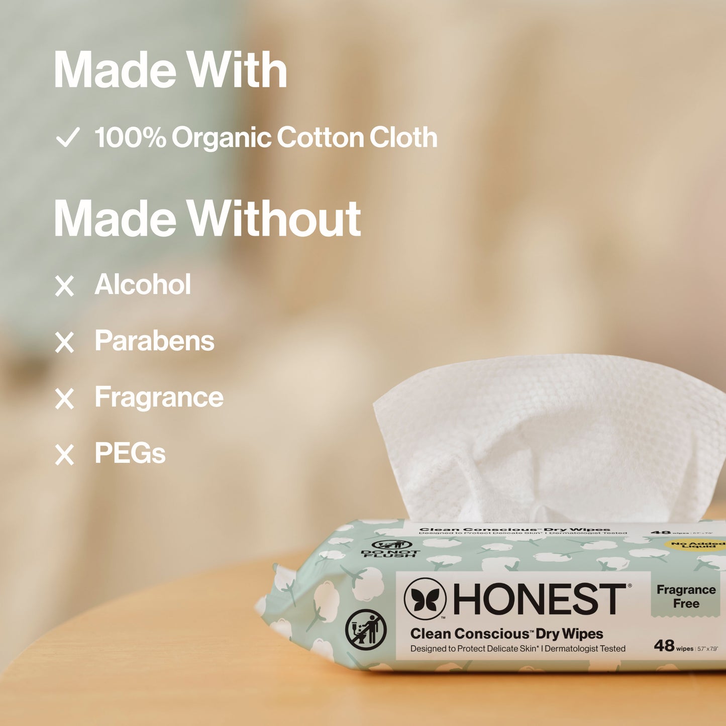 Clean Conscious™ Dry Wipes