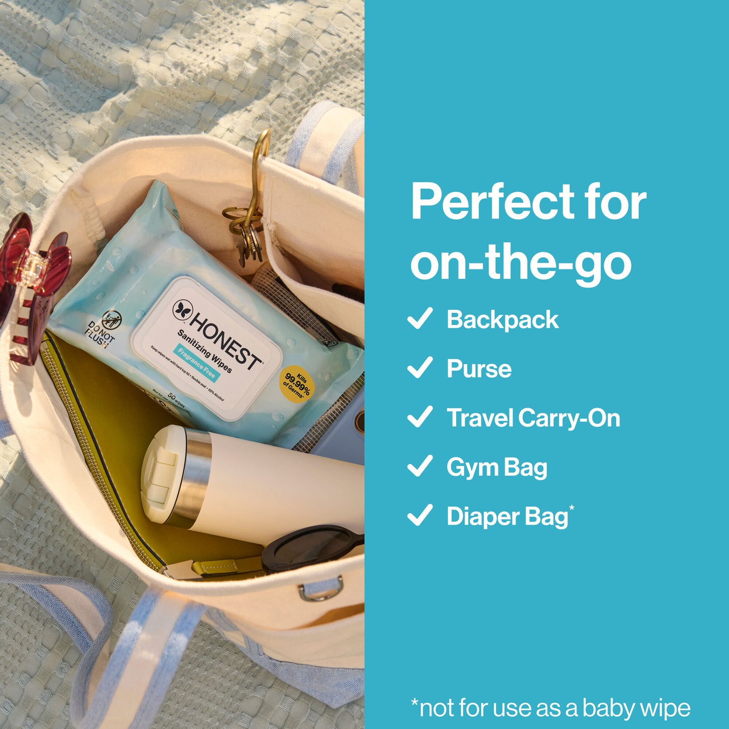 Sanitizing Alcohol Wipes, Free + Clear