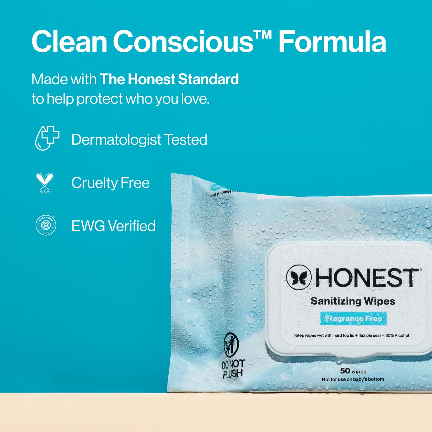 Sanitizing Alcohol Wipes, Free + Clear