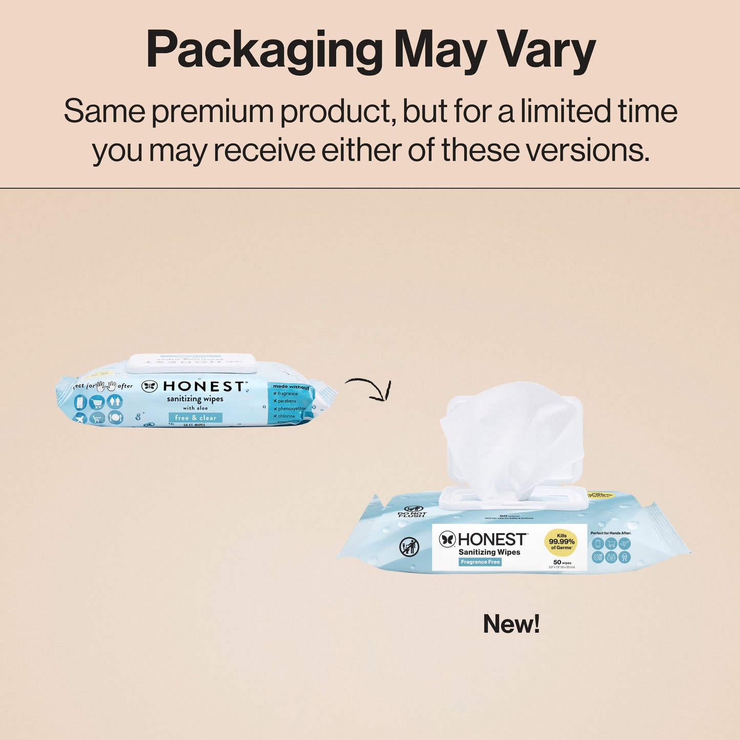 Sanitizing Alcohol Wipes, Free + Clear