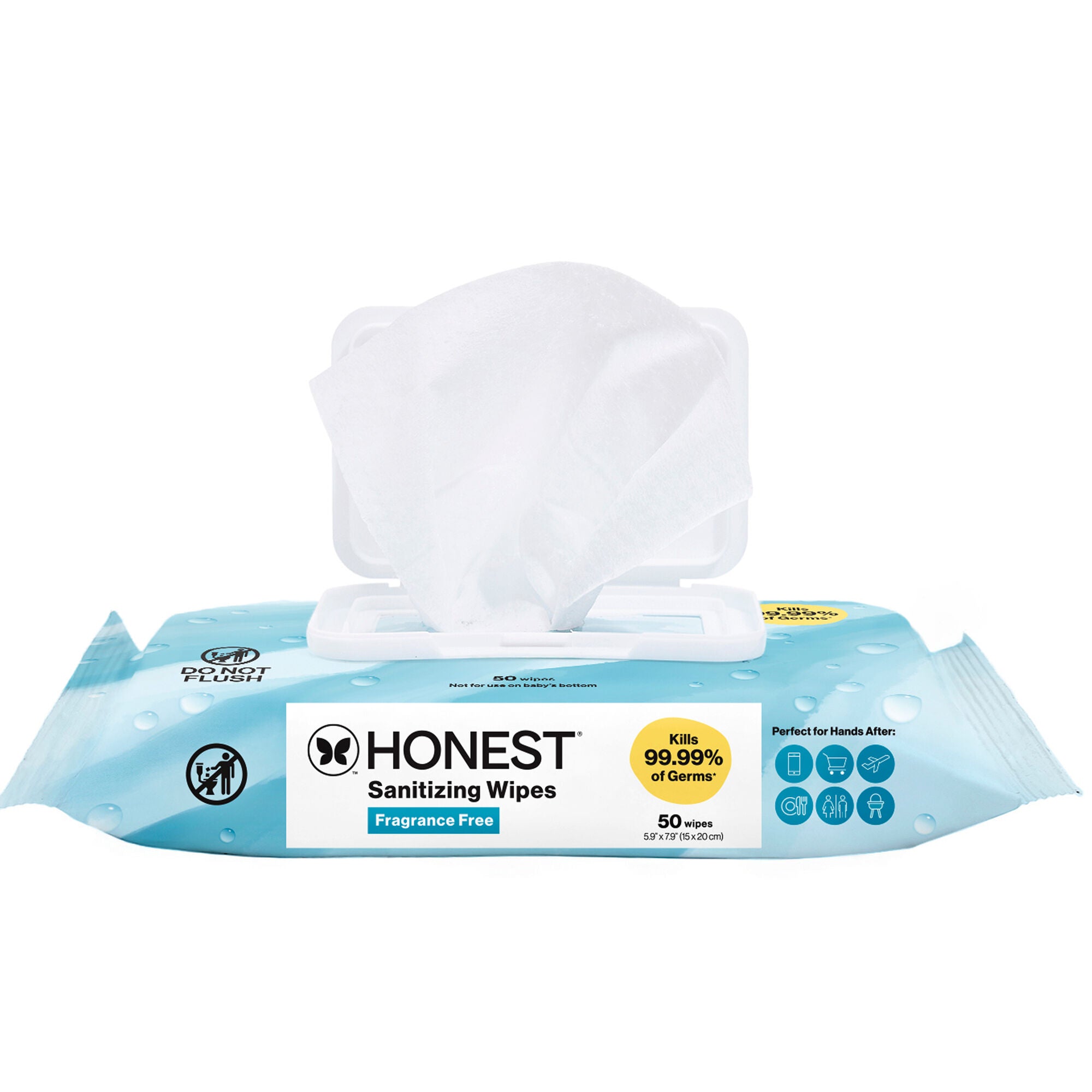 Sanitizing Alcohol Wipes Free and Clear