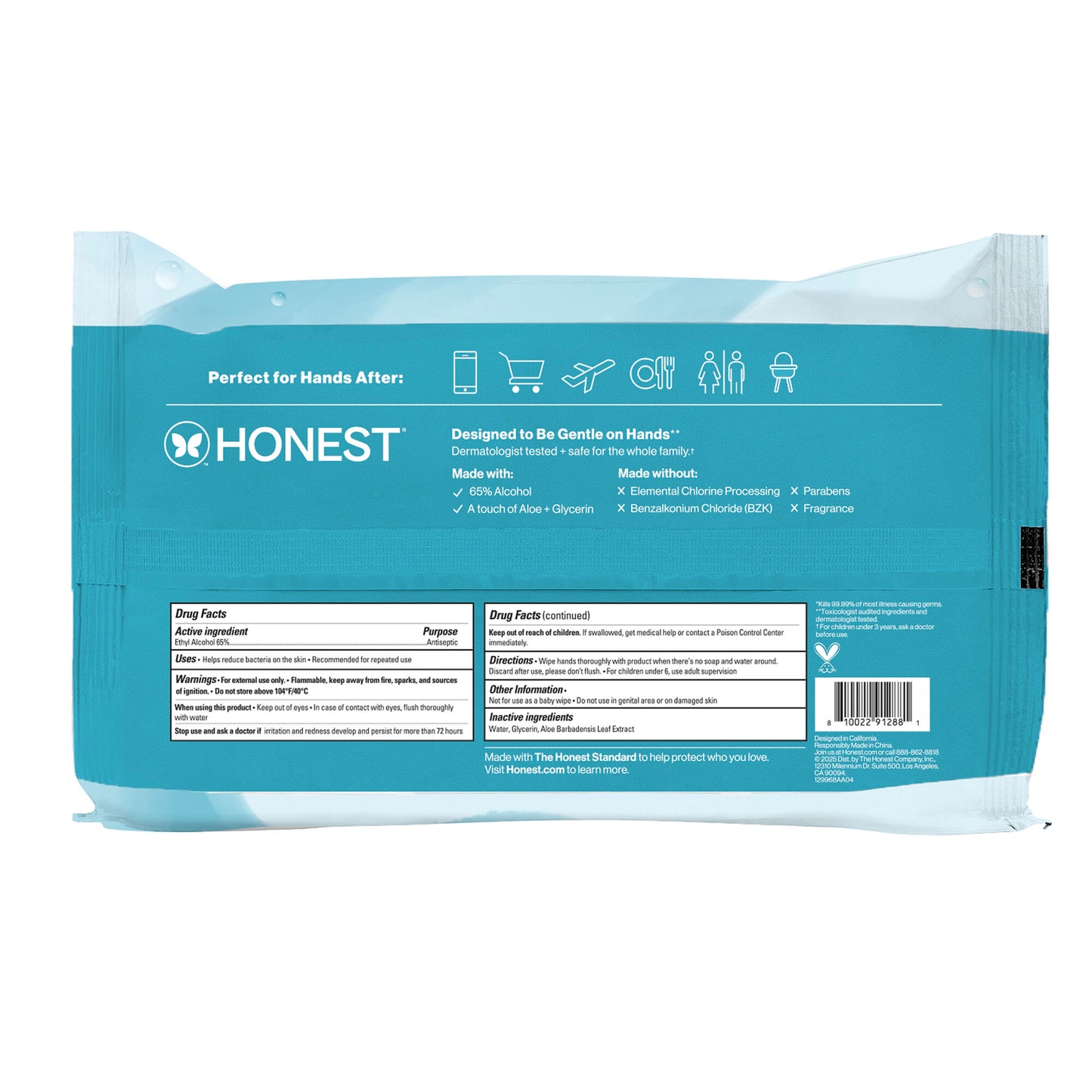 Sanitizing Alcohol Wipes, Free + Clear