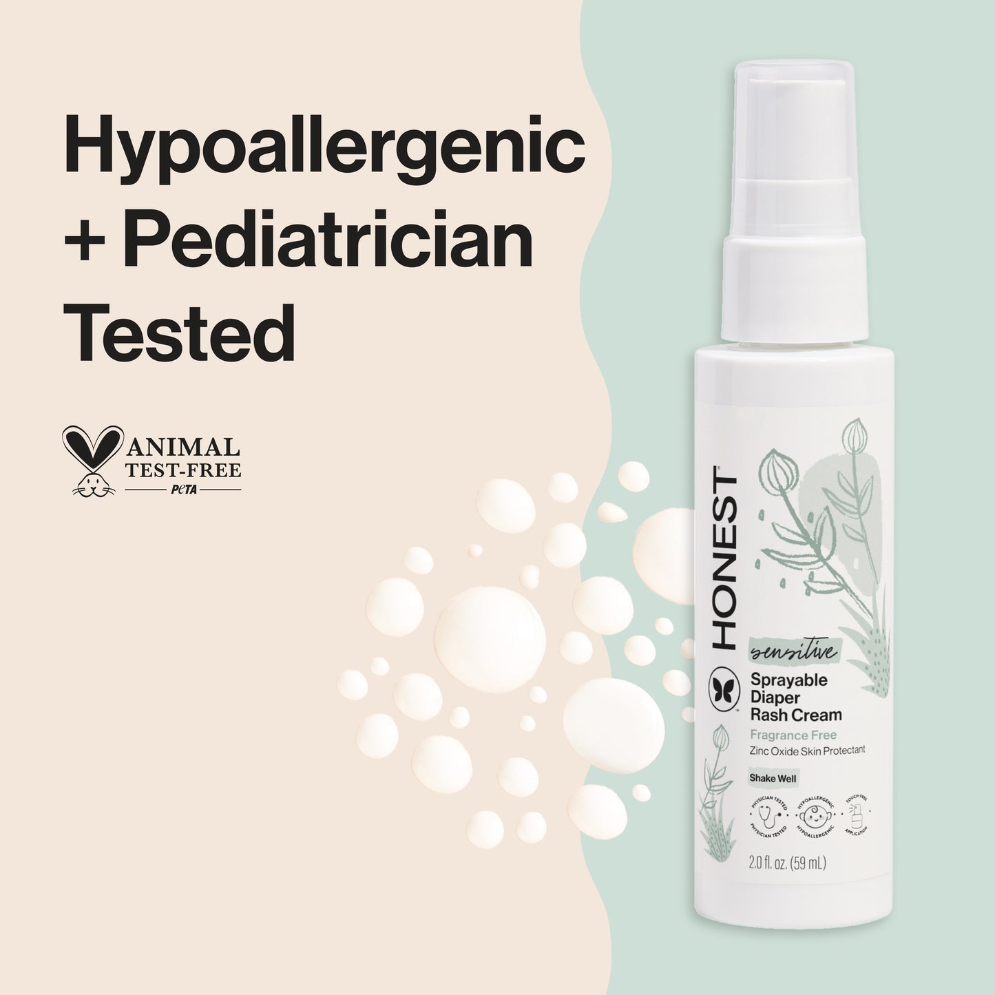 Sprayable Diaper Rash Cream, 2.0 oz