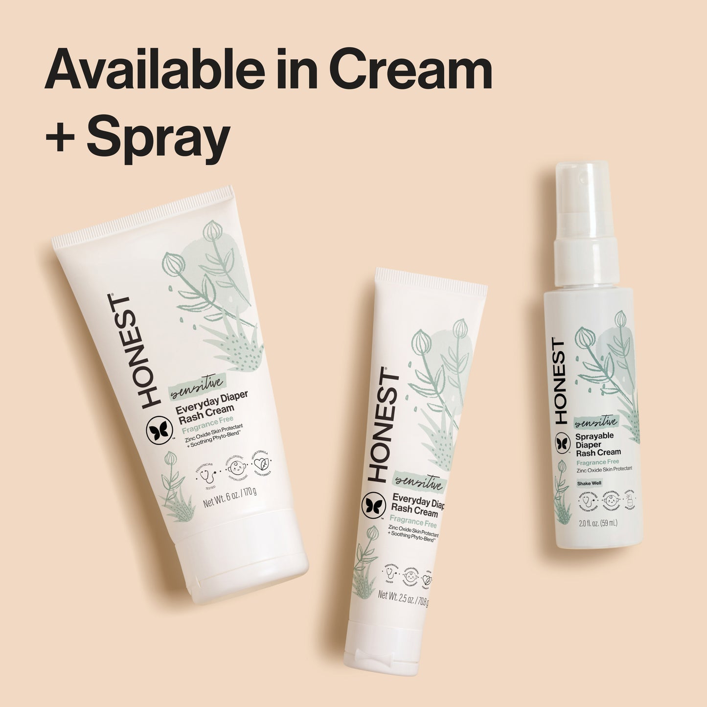 Sprayable Diaper Rash Cream, 2.0 oz