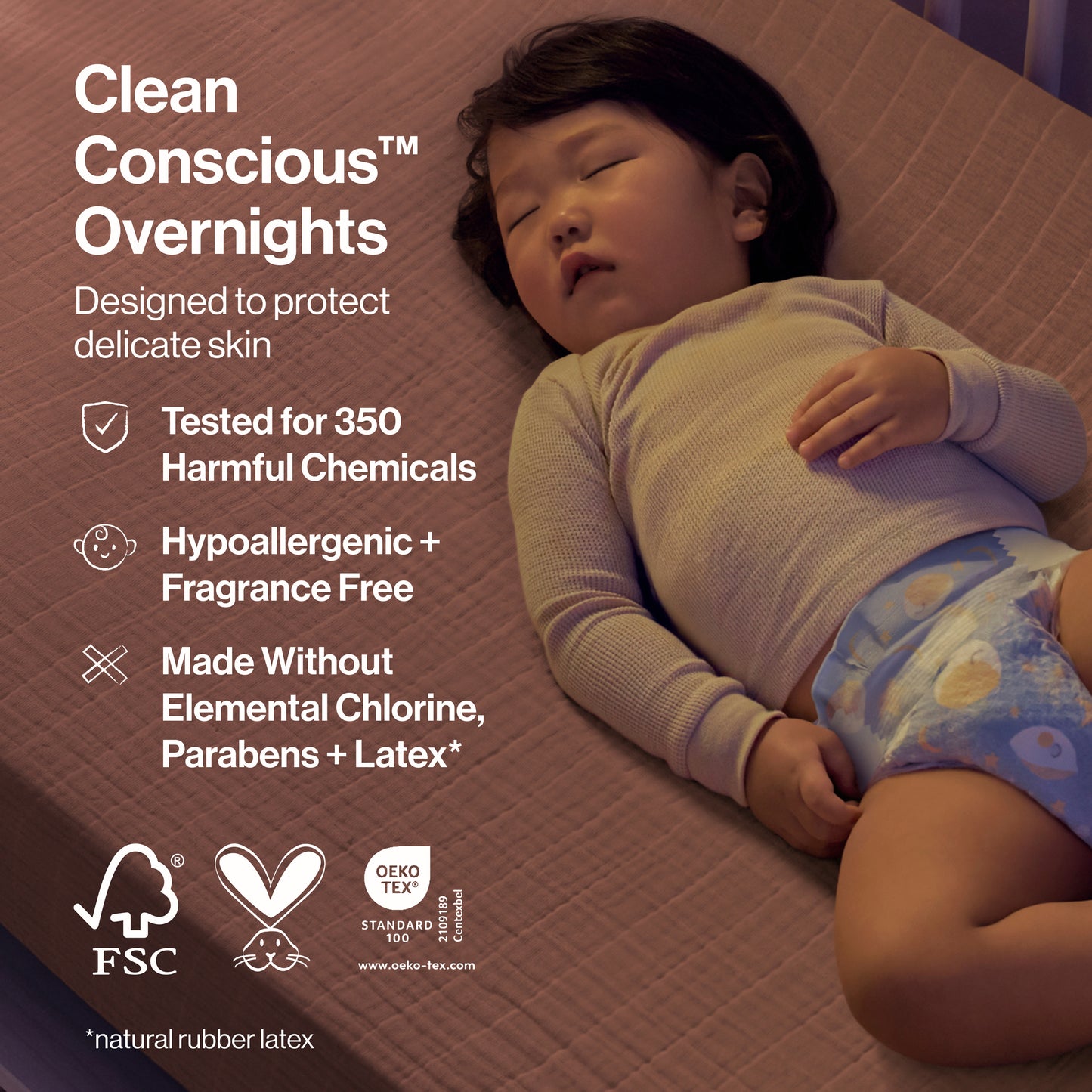 Clean Conscious™ Overnight Diapers, Star Signs, Size 4