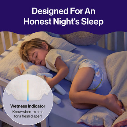Clean Conscious™ Overnight Diapers, Cozy Cloud, Size 4