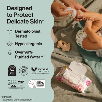 Clean Conscious™ Wipes, Rose Blossom