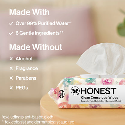 Clean Conscious™ Wipes, Rose Blossom