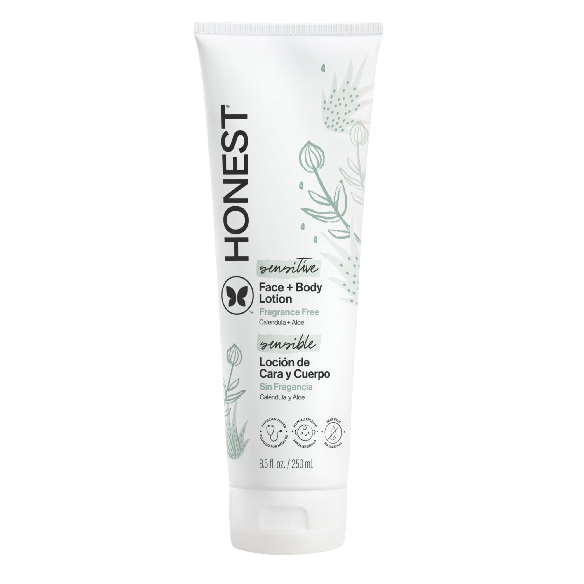 Honest Sensitive Face + Body Lotion , Fragrance Free