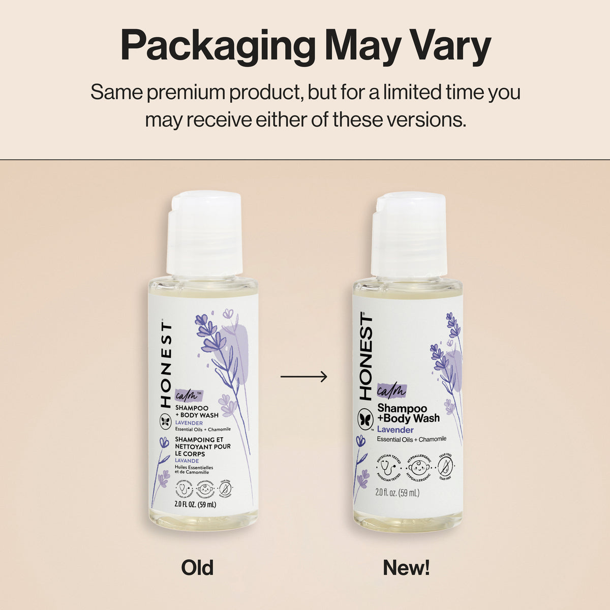 Shampoo + Body Wash, Travel Size, Calm