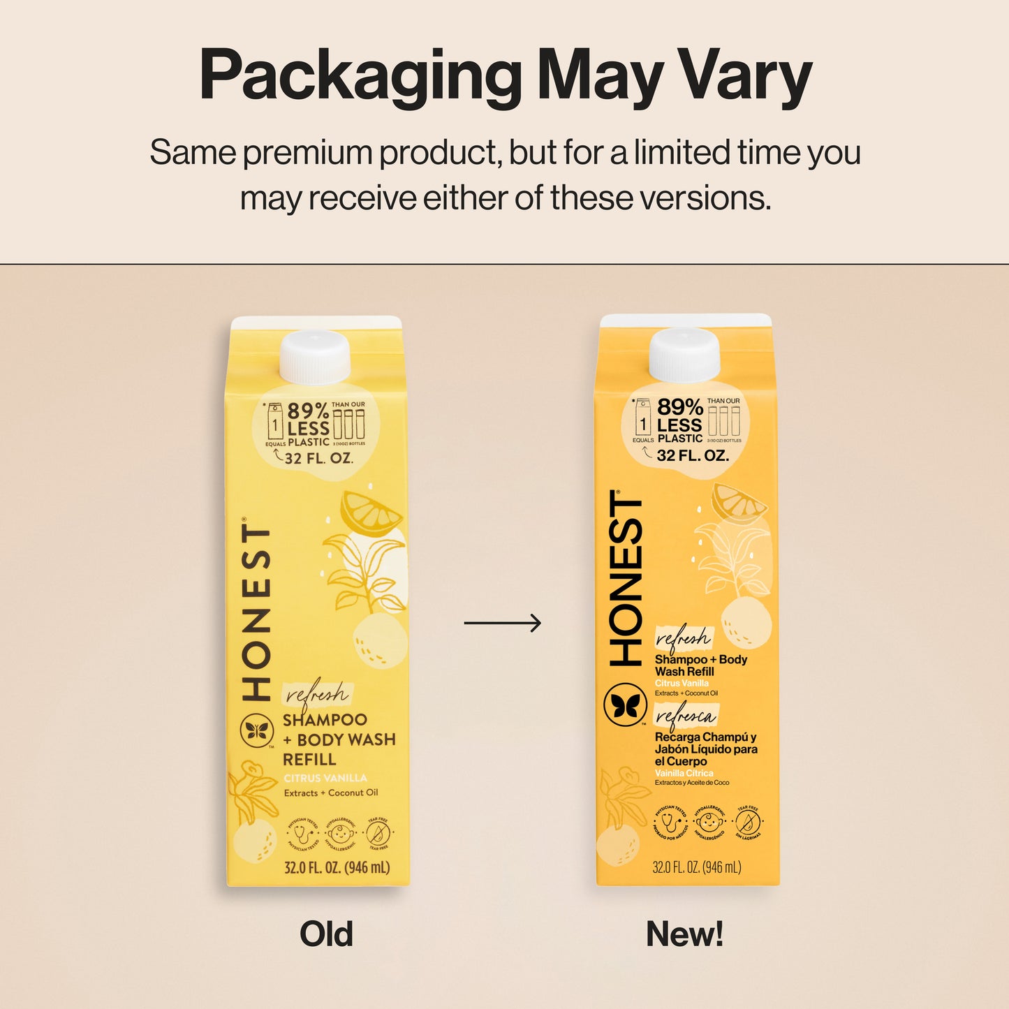 Shampoo Body Wash, Carton Refill, Citrus Vanilla