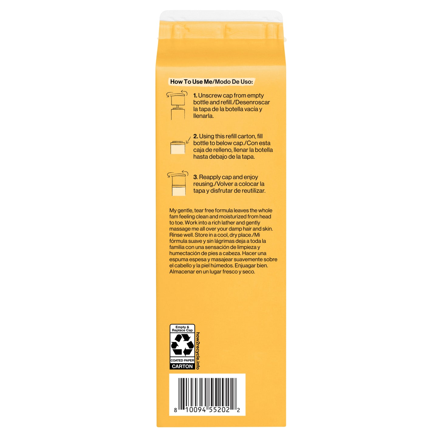 Shampoo Body Wash, Carton Refill, Citrus Vanilla