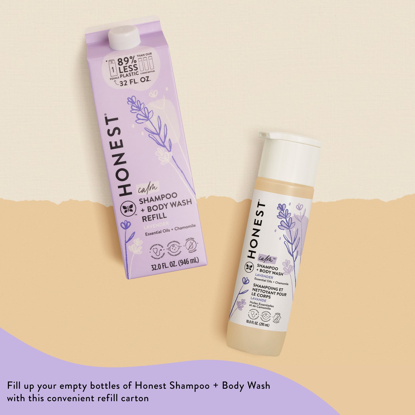 Shampoo Body Wash, Carton Refill, Lavender