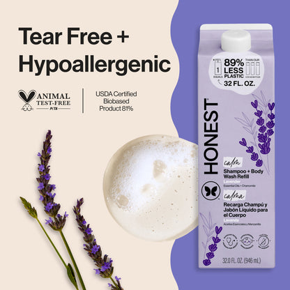 Shampoo Body Wash, Carton Refill, Lavender
