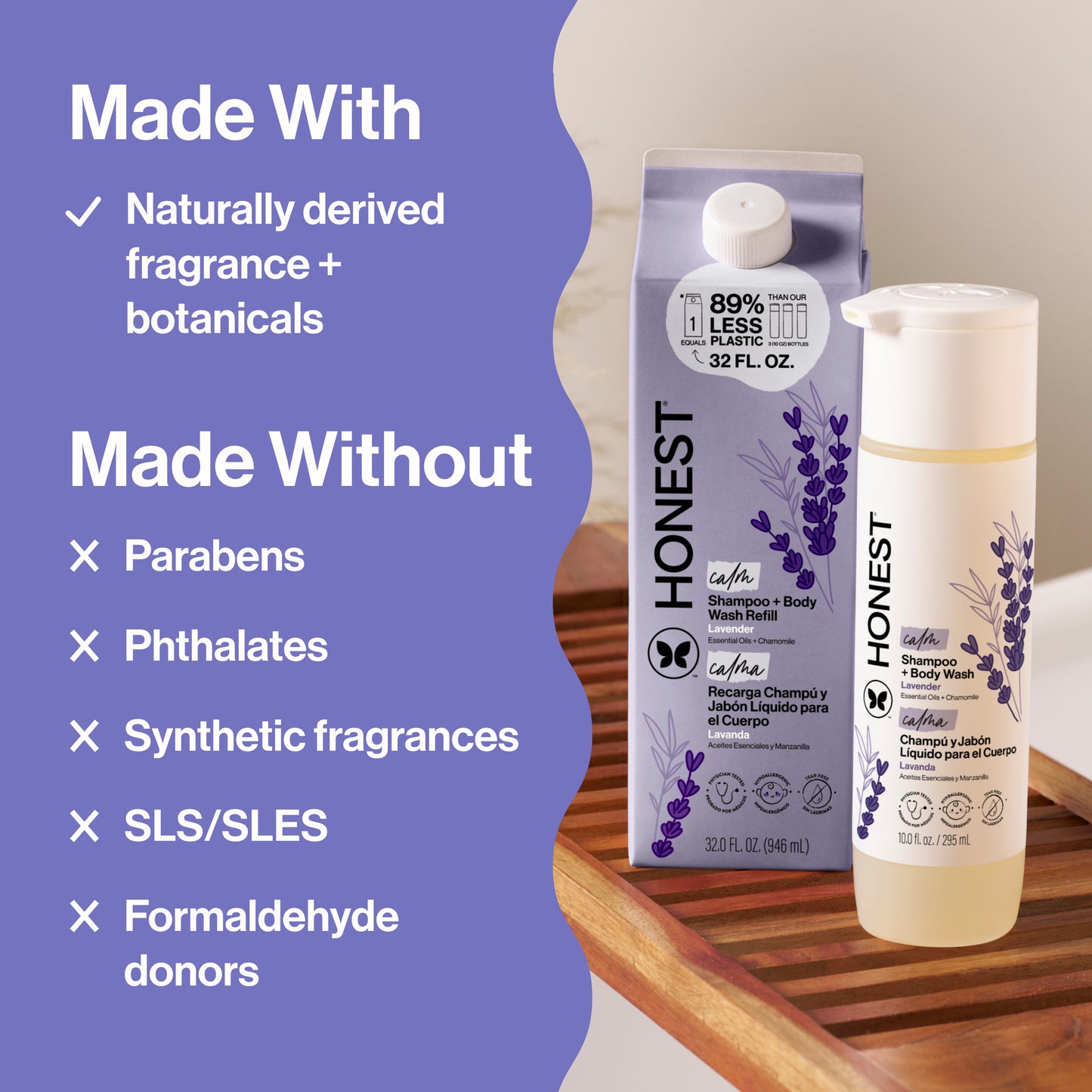 Shampoo Body Wash, Carton Refill, Lavender
