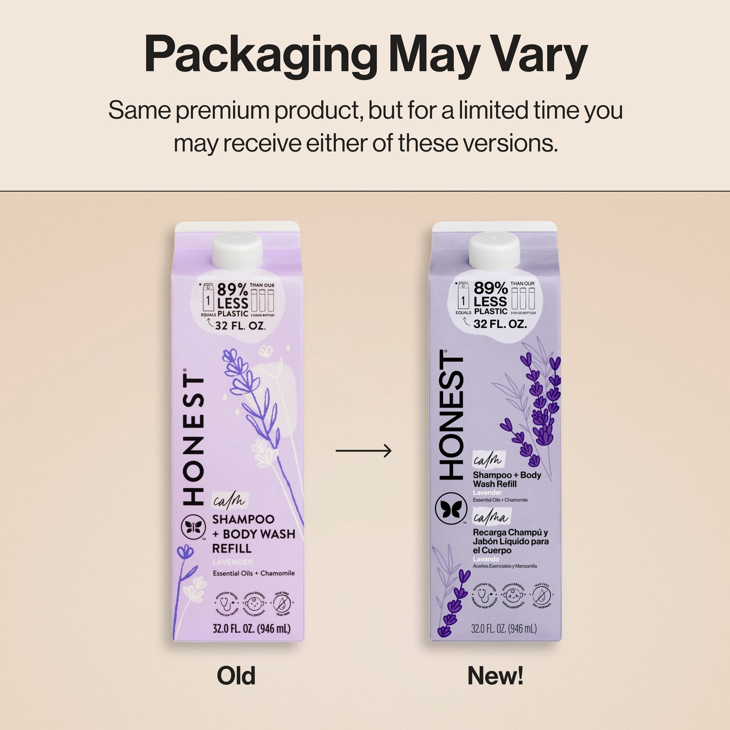 Shampoo Body Wash, Carton Refill, Lavender