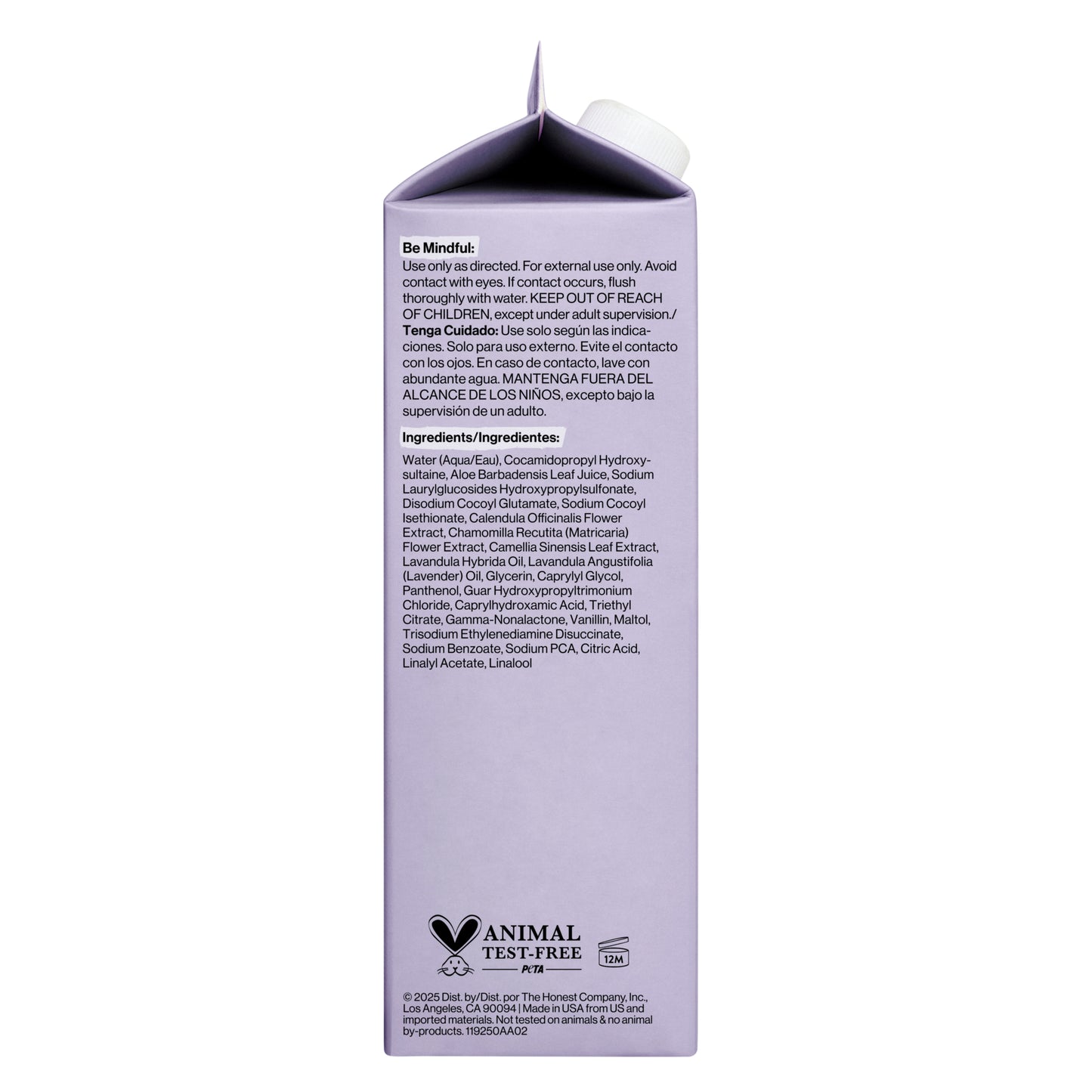 Shampoo Body Wash, Carton Refill, Lavender