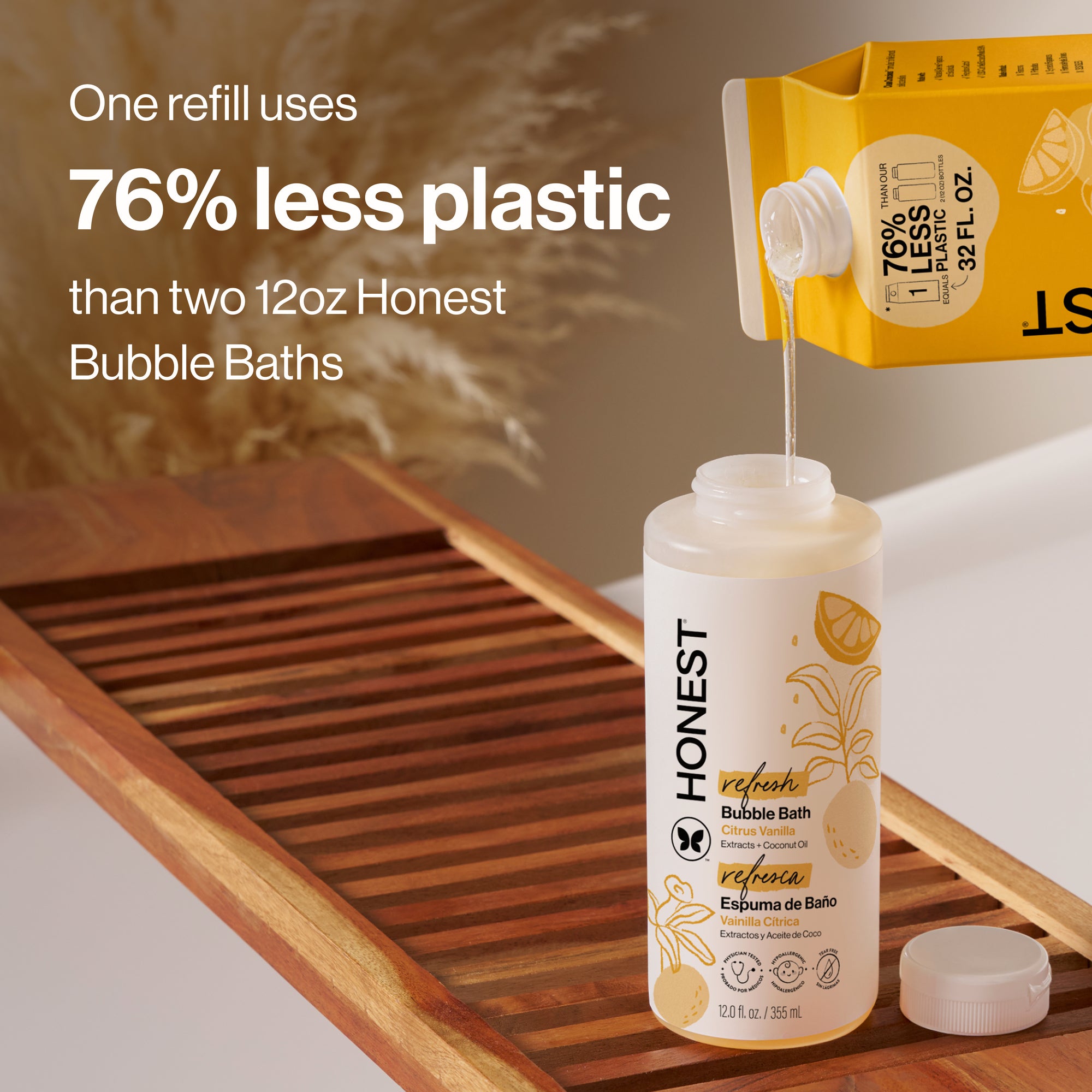 Citrus Vanilla Bubble Bath Refill | Honest