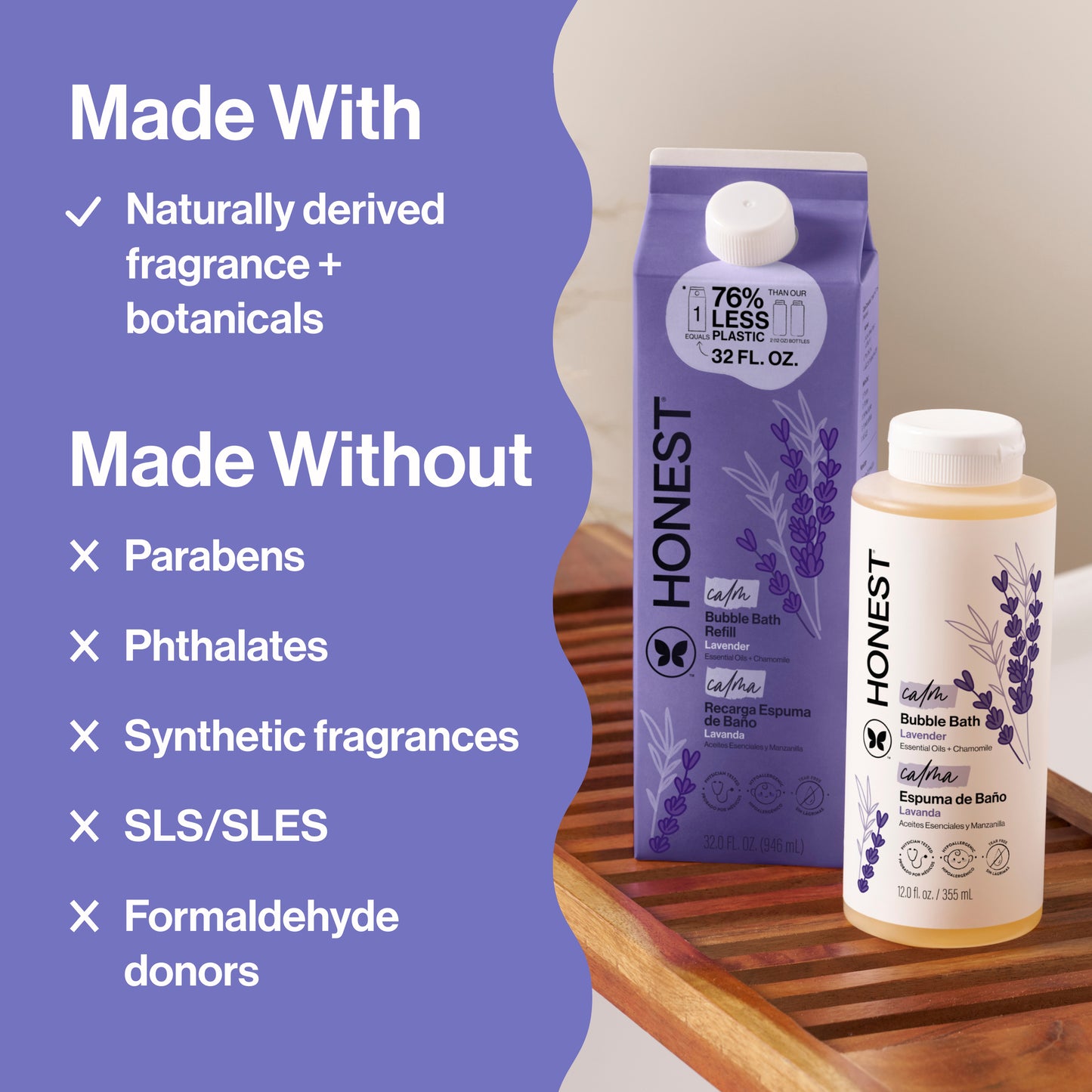 Bubble Bath, Carton Refill, Lavender