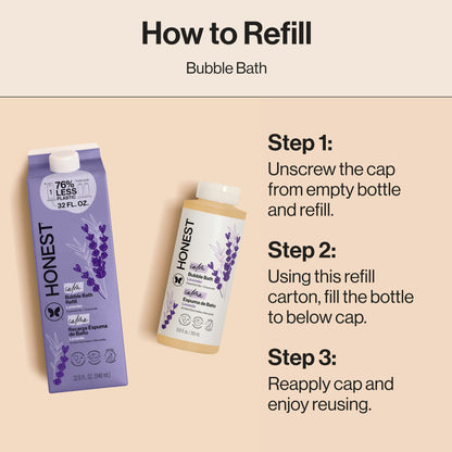 Bubble Bath, Carton Refill, Lavender