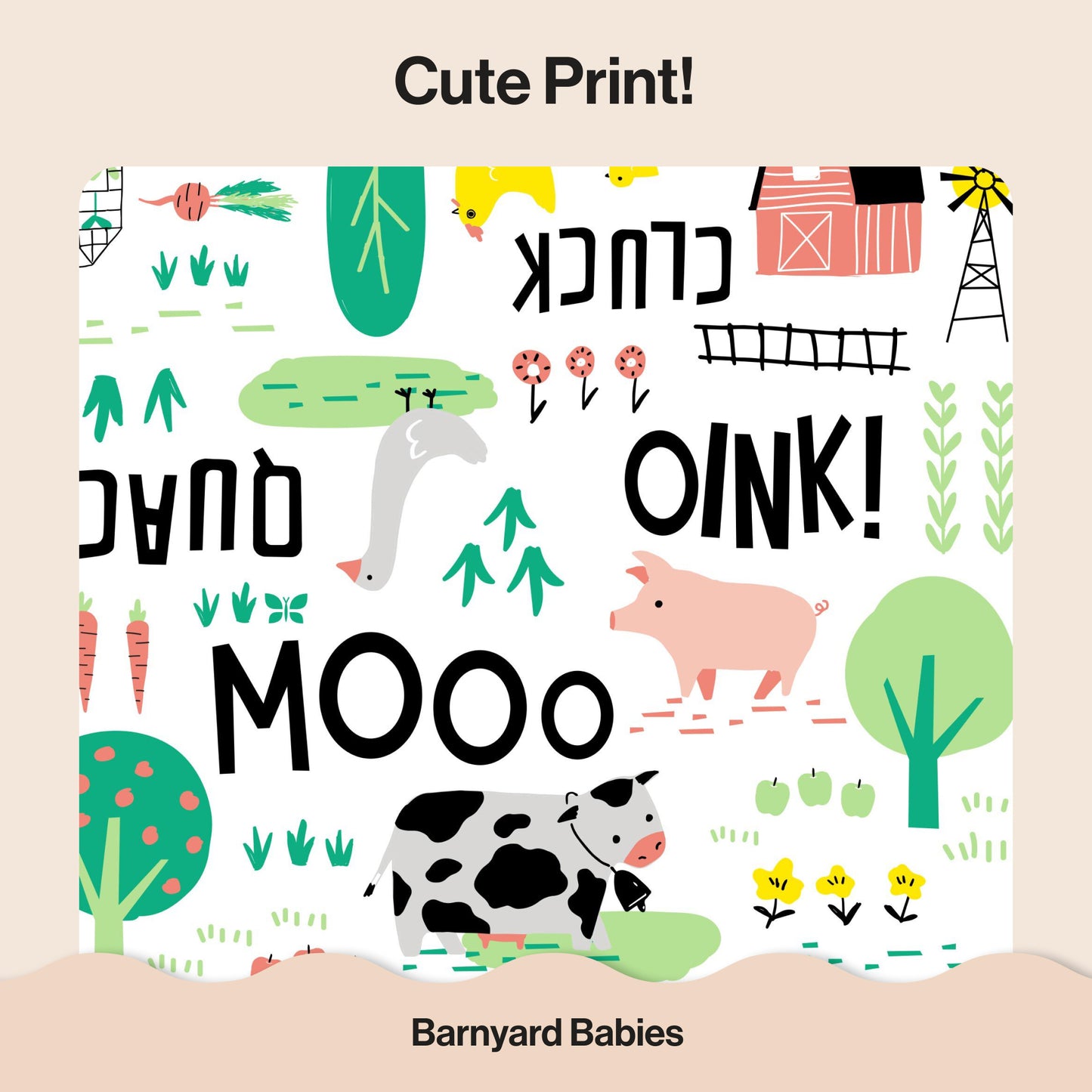 Honest Clean Conscious Diapers®, Barnyard Babies, Size 5