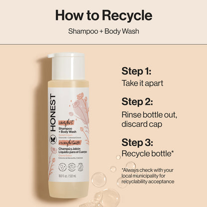 Shampoo + Body Wash, Value Size, Comfort