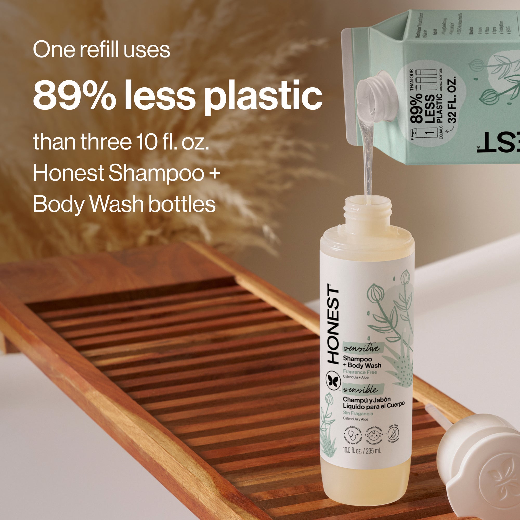 Baby Shampoo & Body Wash For Sensitive Skin Refill | Honest