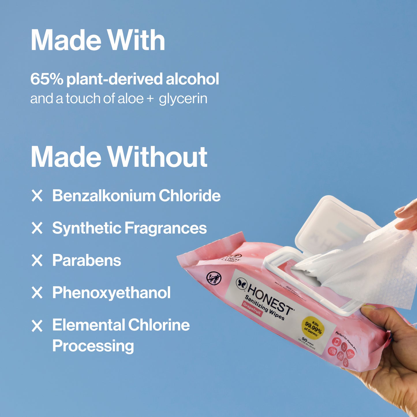 Sanitizing Alcohol Wipes, Grapefruit Grove