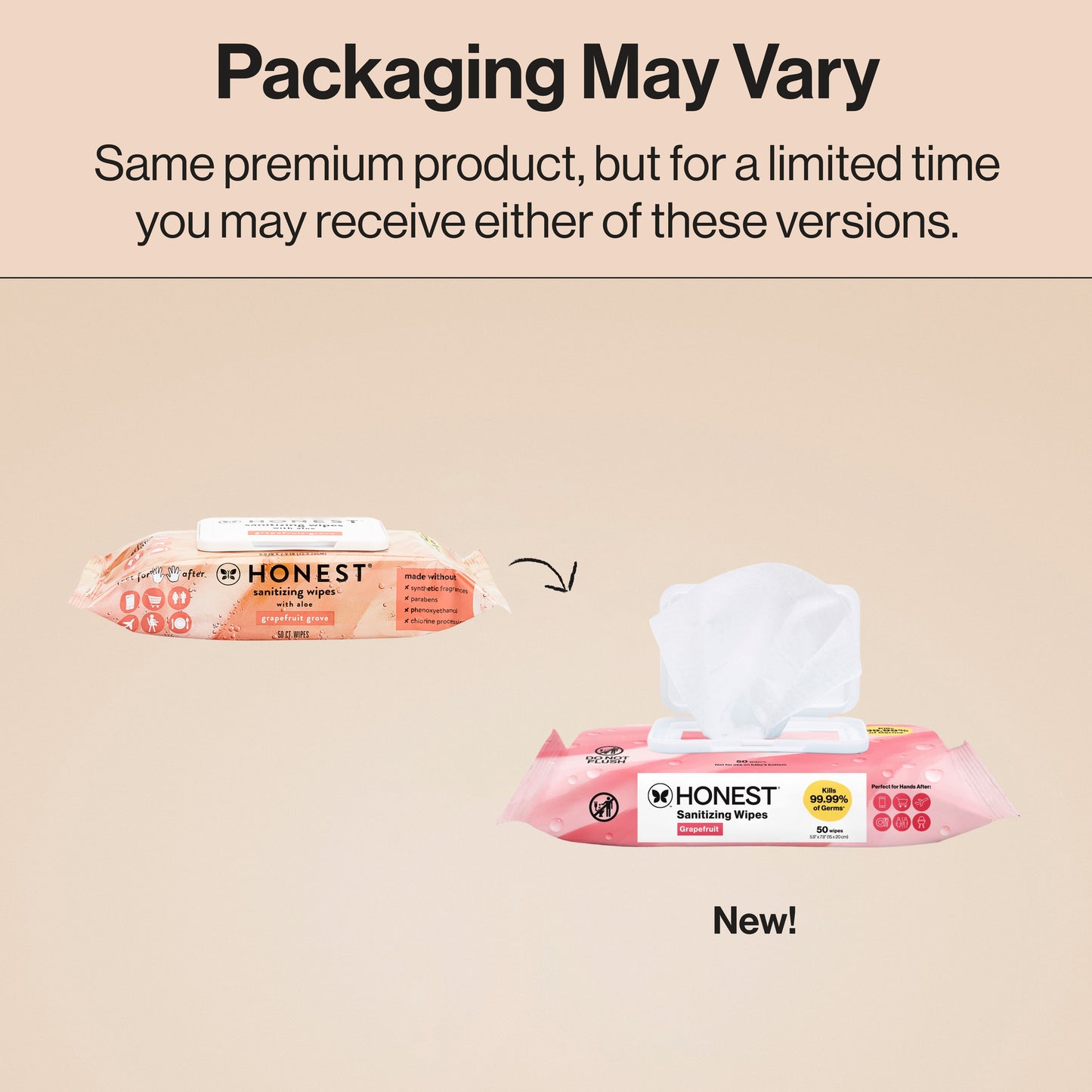 Sanitizing Alcohol Wipes, Grapefruit Grove