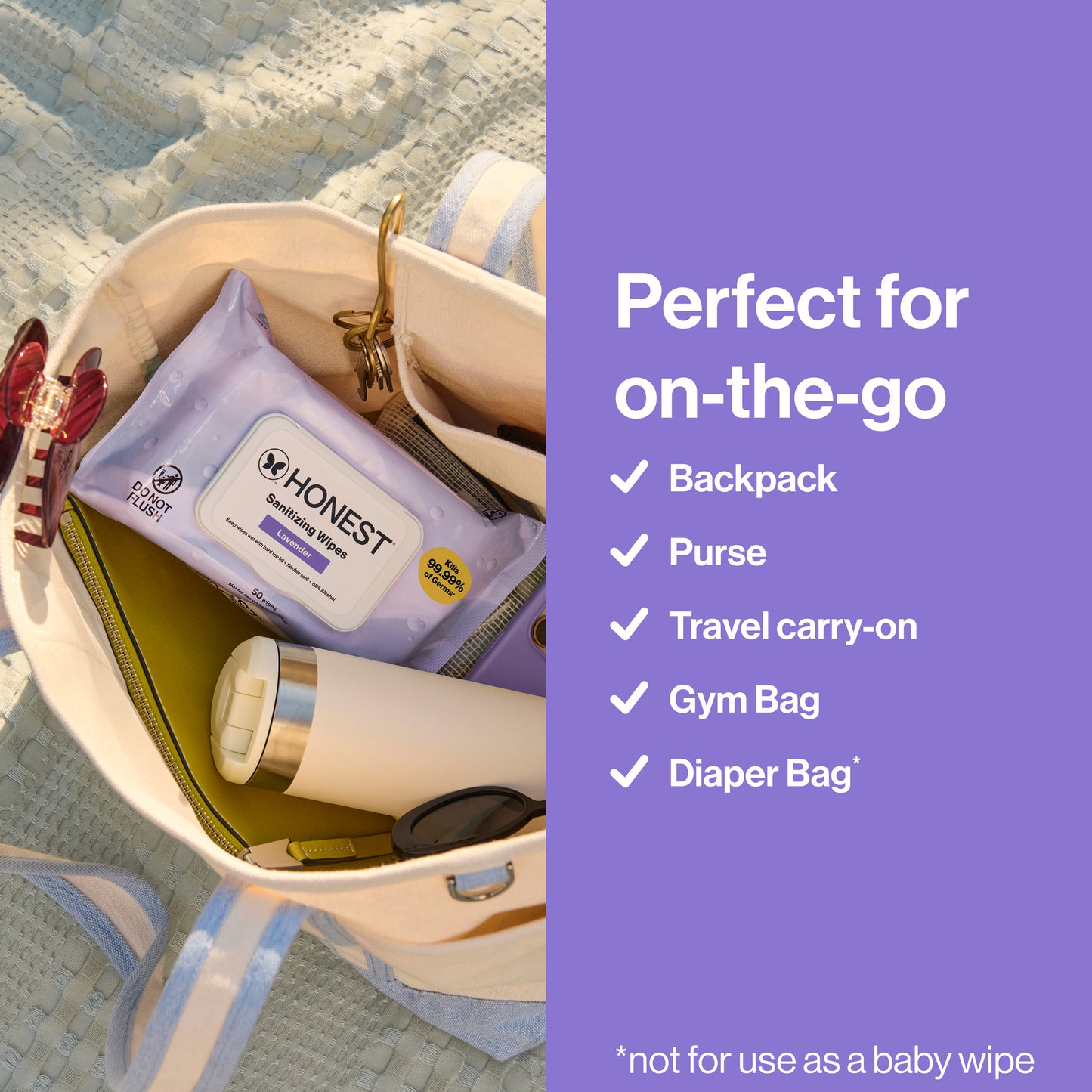 Sanitizing Alcohol Wipes, Lavender Field
