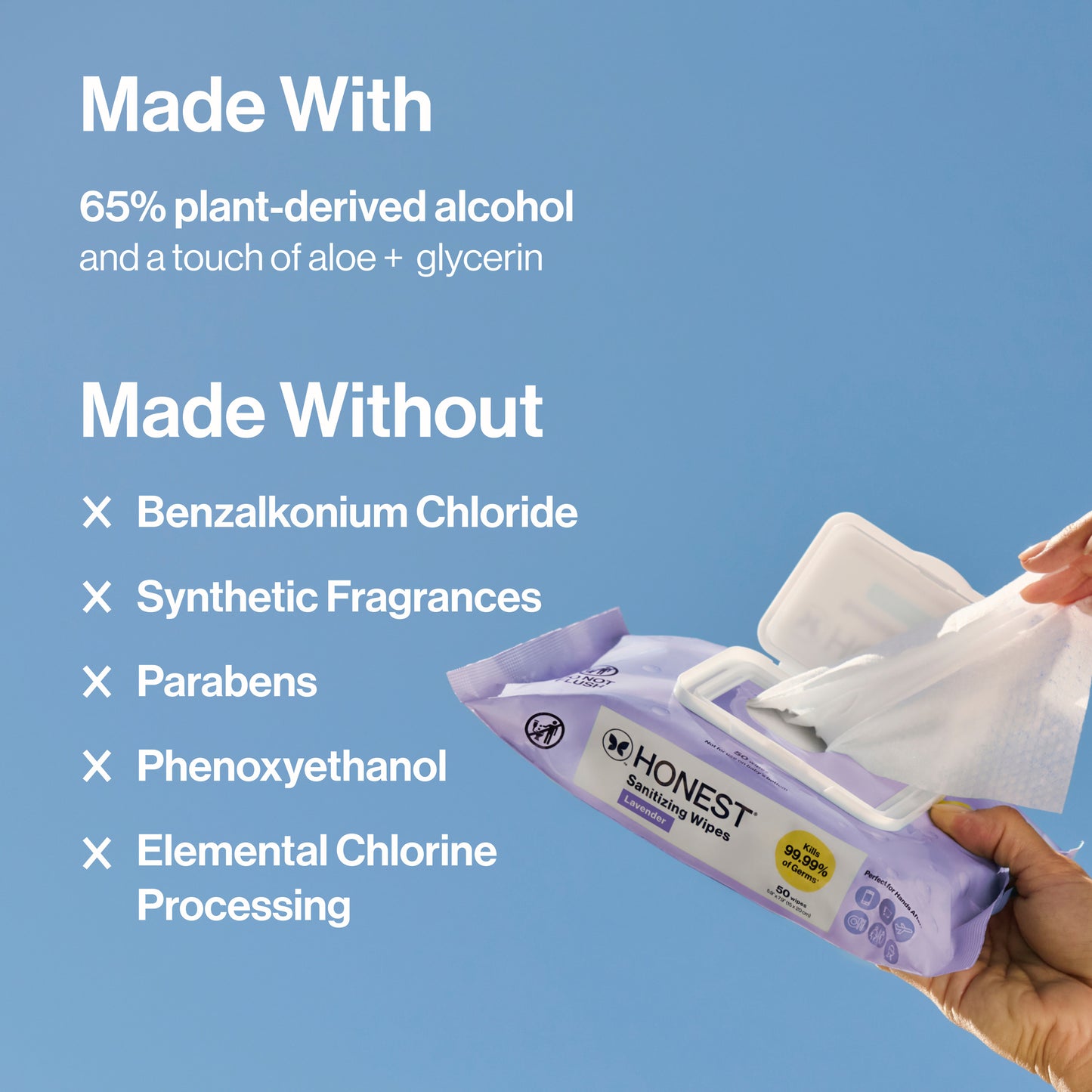 Sanitizing Alcohol Wipes, Lavender Field