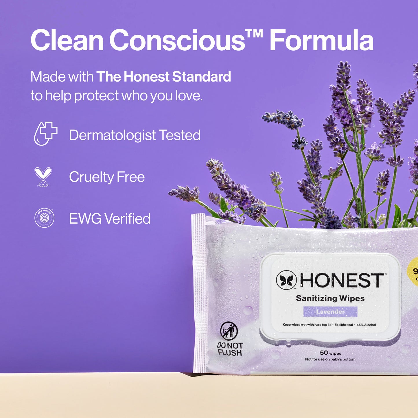 Sanitizing Alcohol Wipes, Lavender Field