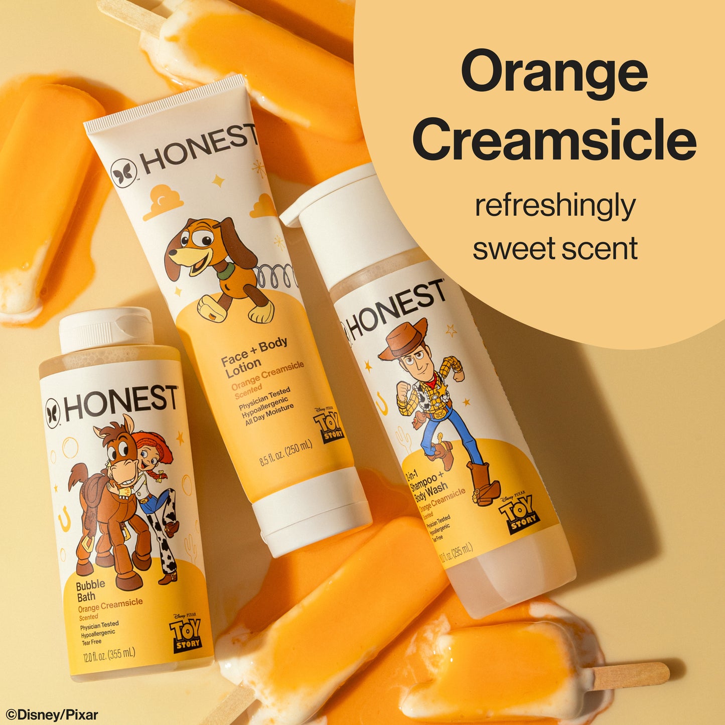 Disney and Pixar's Toy Story Face + Body Lotion, Orange Creamsicle
