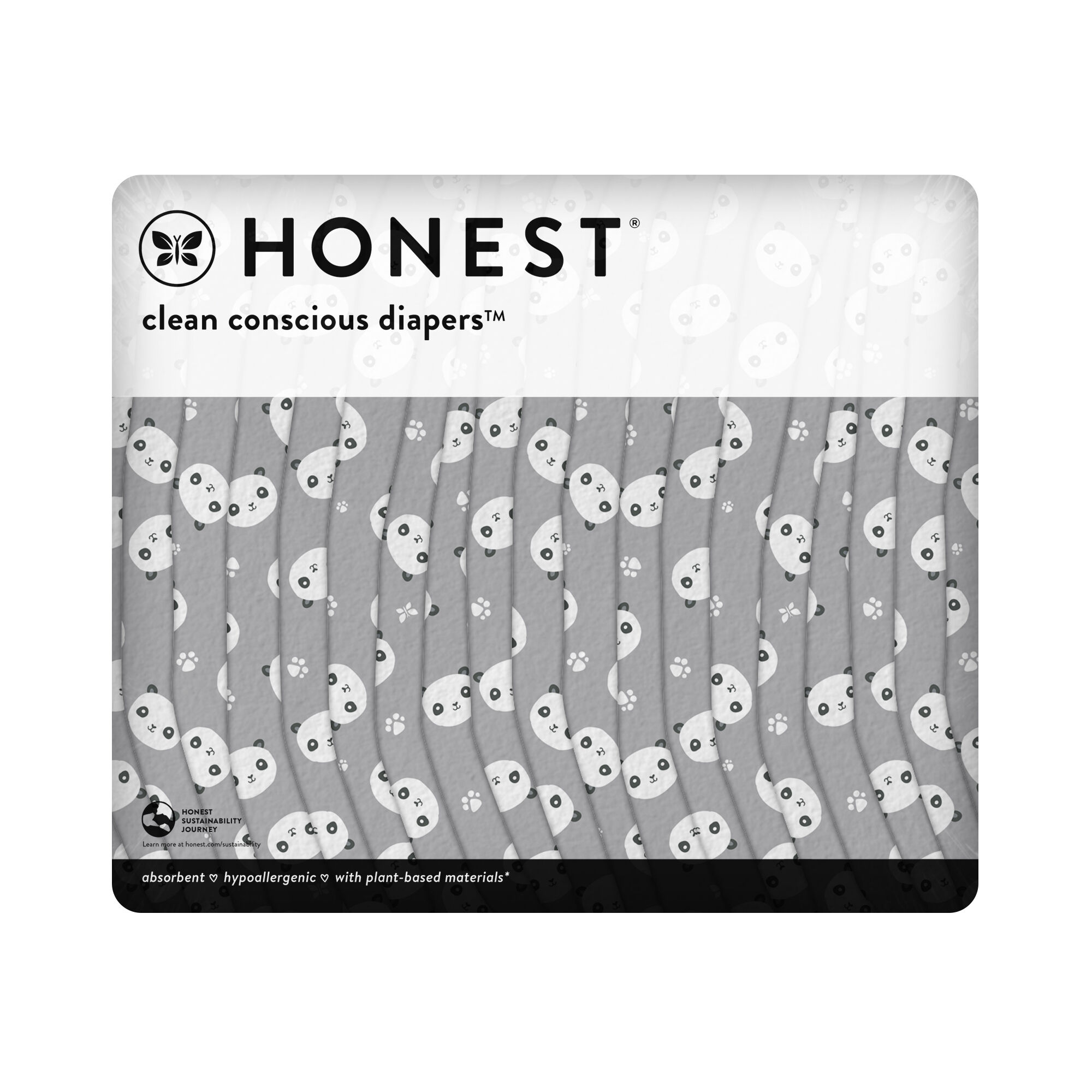 The Honest Company Clean Conscious Diapers - Newborn, Panda Print