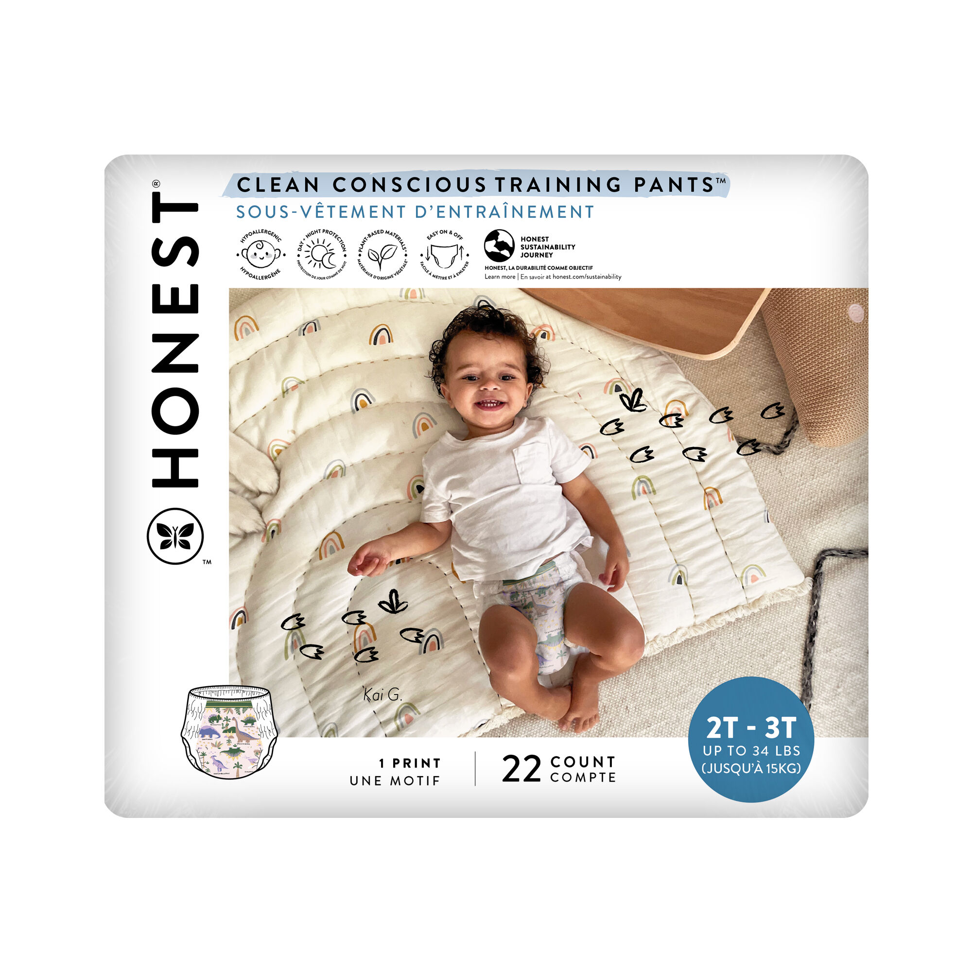 The Honest Company Clean Conscious Diapers See Me Rollin Training Pants  3T-4T (32-40 lbs), 23 count - Mariano's