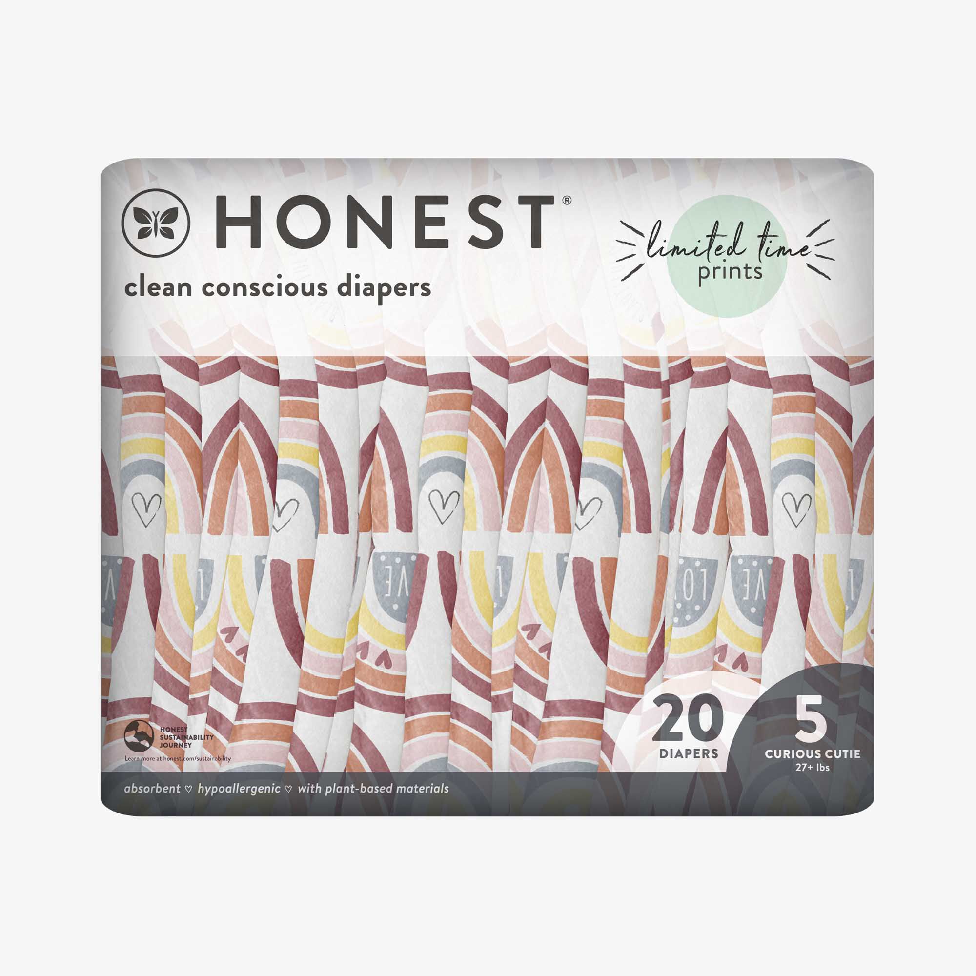 Honest Wetness Indicator Diapers - Plant-Based & Fragrance-Free