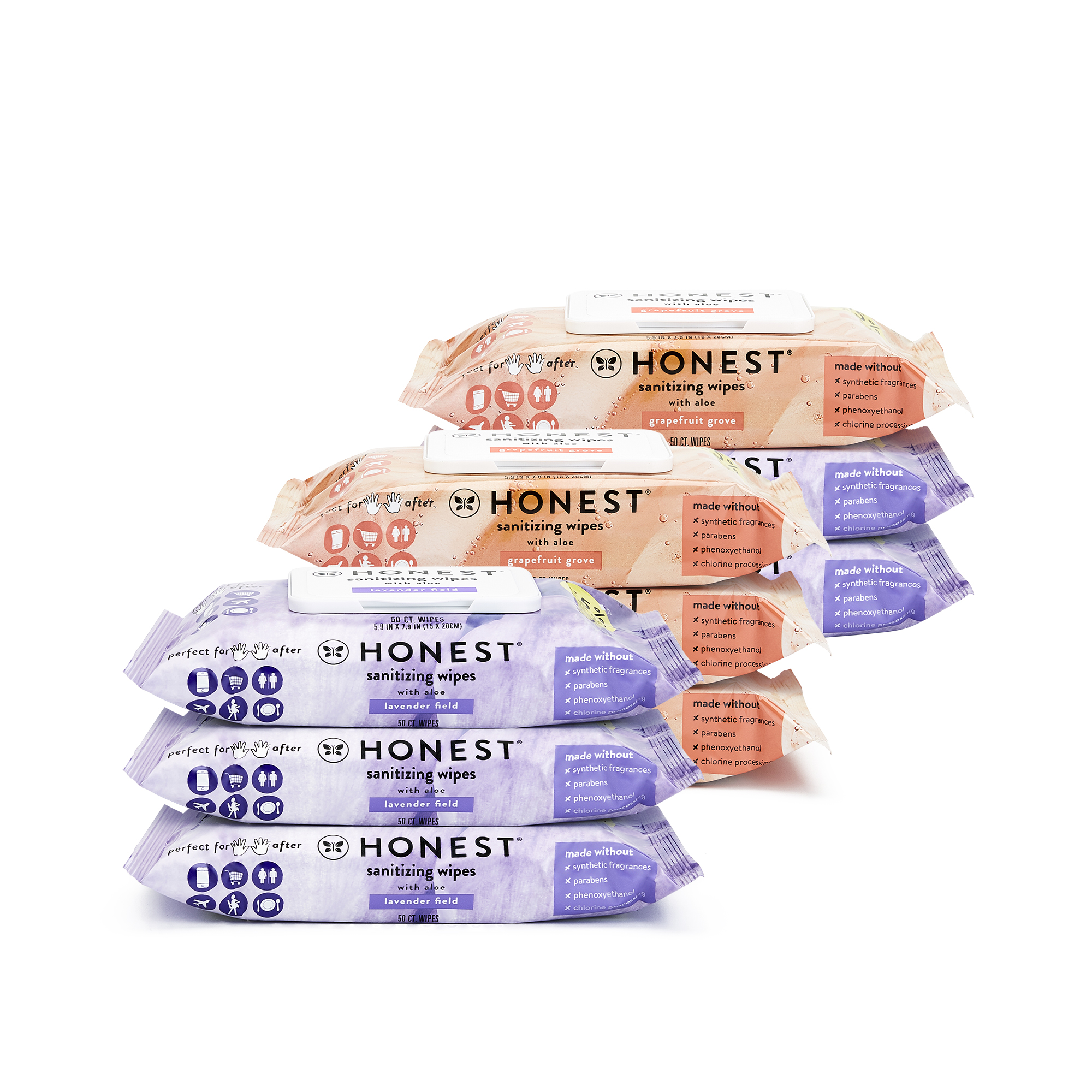 Honest Sanitizing Alcohol Baby Wipes, 450 Count, Mixed Scent