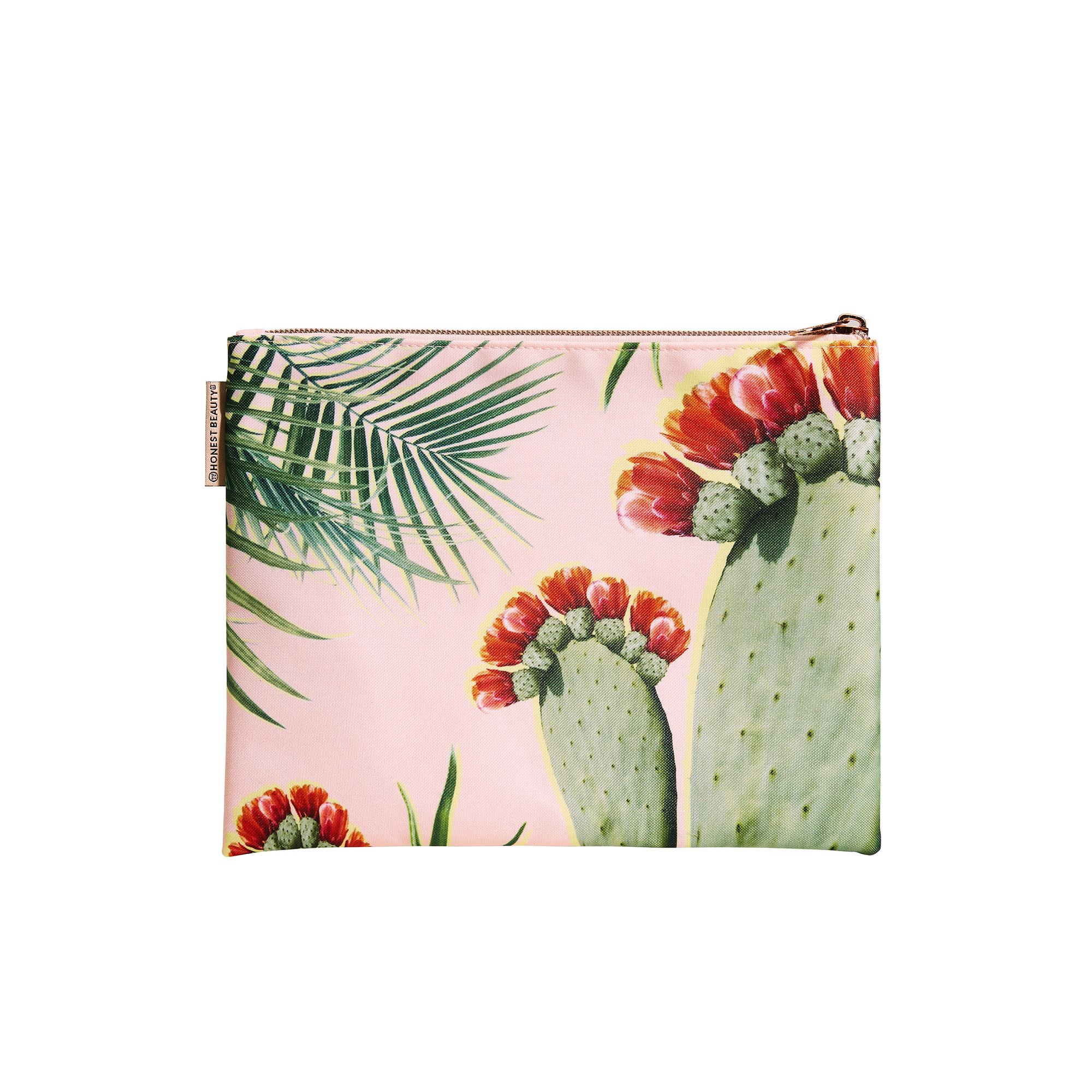 Honest Palm Print Beauty Bag, Medium